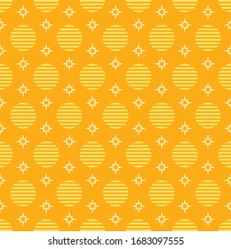 Modern geometric wallpaper background texture, yellow seamless pattern, vector image