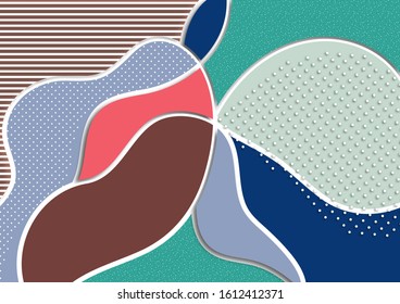 Modern geometric wave pattern background, dynamic liquid shapes, abstract bright color. Background pattern mosaic texture. Cover design, poster, flyer, book design. Vector illustration.