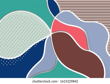 Modern geometric wave pattern background, dynamic liquid shapes, abstract bright color. Background pattern mosaic texture. Cover design, poster, flyer, book design. Vector illustration.