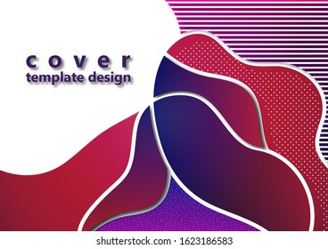 Modern geometric wave pattern background, dynamic fluid shapes, abstract color gradient. Background pattern mosaic texture. Cover design, poster, flyer, book design. Vector illustration.