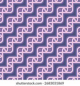 Modern Geometric Wavy Line Repeat Pattern Background Design Ornament