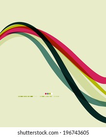 Modern geometric wavy lines business composition