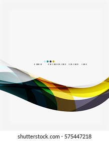 Modern geometric wavy shapes on light. Vector template background for workflow layout, diagram, number options or web design