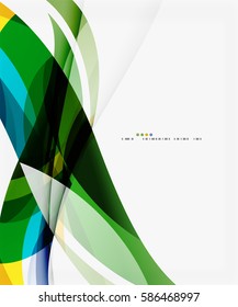 Formas onduladas geométricas modernas sobre la luz. Fondo de plantilla de vector para diseño de flujo de trabajo, diagrama, opciones de número o diseño web