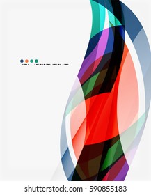 Formas onduladas geométricas modernas sobre la luz. Fondo de plantilla de vector para diseño de flujo de trabajo, diagrama, opciones de número o diseño web
