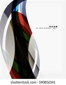 Modern geometric wavy shapes on light. Vector template background for workflow layout, diagram, number options or web design