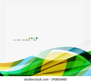 Modern geometric wavy shapes on light. Vector template background for workflow layout, diagram, number options or web design