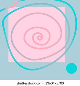 Modern geometric yellow blue white pink colors abstract background