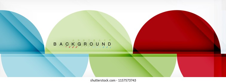 Modern geometrical abstract background - circles. Business or technology presentation design template, brochure or flyer pattern, or geometric vector web banner