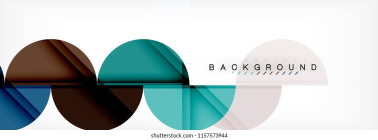 Modern geometrical abstract background - circles. Business or technology presentation design template, brochure or flyer pattern, or geometric vector web banner