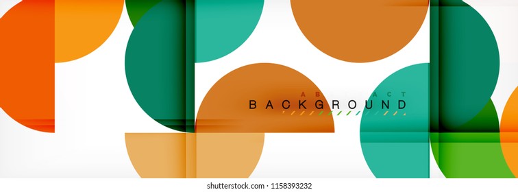 Modern geometrical abstract background - circles. Business or technology presentation design template, brochure or flyer pattern, or geometric vector web banner