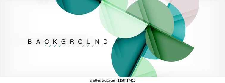 Modern geometrical abstract background - circles. Business or technology presentation design template, brochure or flyer pattern, or geometric vector web banner