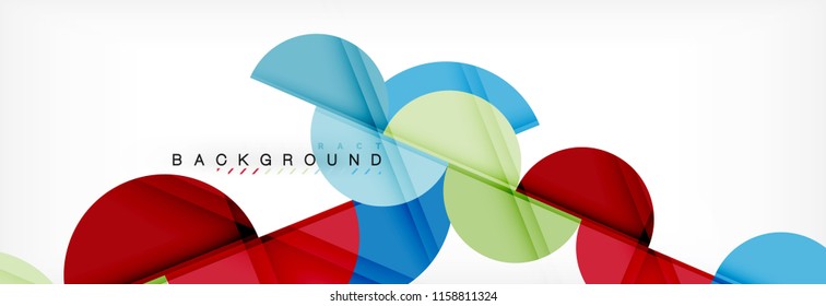 Modern geometrical abstract background - circles. Business or technology presentation design template, brochure or flyer pattern, or geometric vector web banner