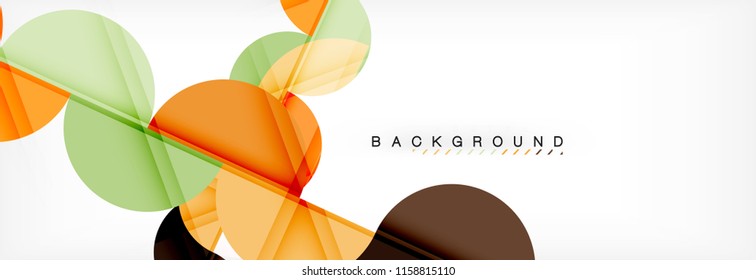 Modern geometrical abstract background - circles. Business or technology presentation design template, brochure or flyer pattern, or geometric vector web banner