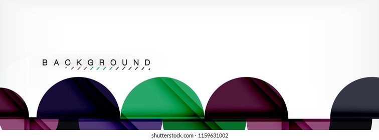 Modern geometrical abstract background - circles. Business or technology presentation design template, brochure or flyer pattern, or geometric vector web banner