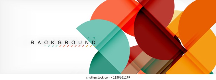 Modern geometrical abstract background - circles. Business or technology presentation design template, brochure or flyer pattern, or geometric vector web banner