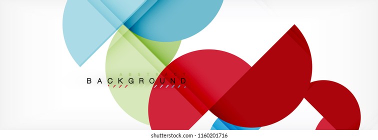 Modern geometrical abstract background - circles. Business or technology presentation design template, brochure or flyer pattern, or geometric vector web banner