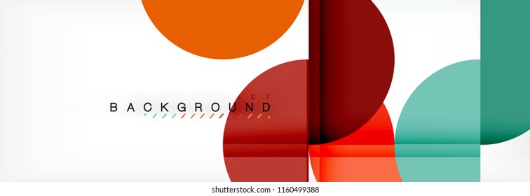 Moderner, geometrischer abstrakter Hintergrund - Kreise. Design-Vorlage für Geschäfts- oder Technologiepräsentationen, Broschüren oder Faltmuster für Flyer oder geometrischer Vektorgrafik-Webbanner