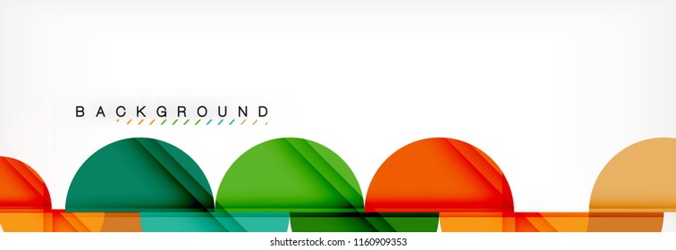 Modern geometrical abstract background - circles. Business or technology presentation design template, brochure or flyer pattern, or geometric vector web banner