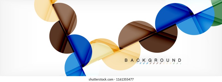 Modern geometrical abstract background - circles. Business or technology presentation design template, brochure or flyer pattern, or geometric vector web banner