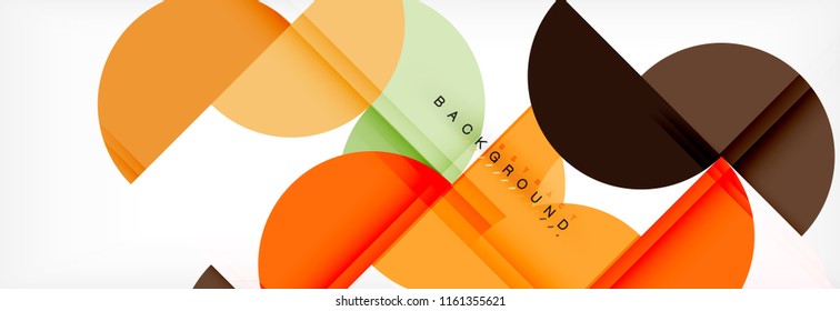 Modern geometrical abstract background - circles. Business or technology presentation design template, brochure or flyer pattern, or geometric vector web banner