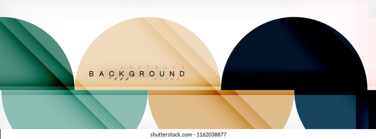 Modern geometrical abstract background - circles. Business or technology presentation design template, brochure or flyer pattern, or geometric vector web banner