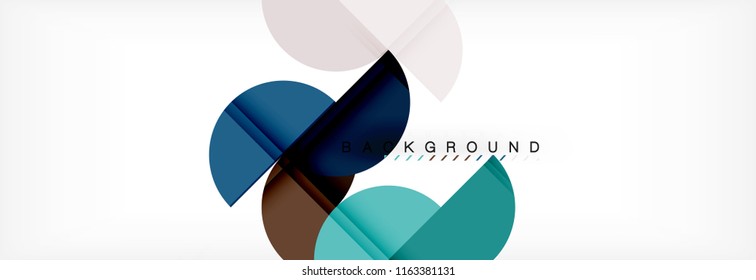 Modern geometrical abstract background - circles. Business or technology presentation design template, brochure or flyer pattern, or geometric vector web banner