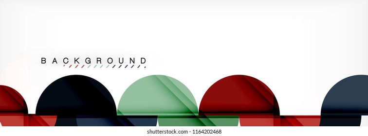 Modern geometrical abstract background - circles. Business or technology presentation design template, brochure or flyer pattern, or geometric vector web banner