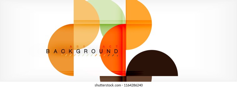 Modern geometrical abstract background - circles. Business or technology presentation design template, brochure or flyer pattern, or geometric vector web banner