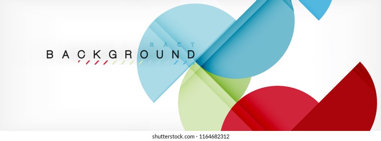 Modern geometrical abstract background - circles. Business or technology presentation design template, brochure or flyer pattern, or geometric vector web banner