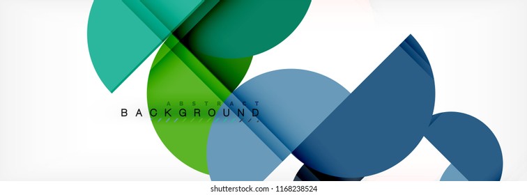 Modern geometrical abstract background - circles. Business or technology presentation design template, brochure or flyer pattern, or geometric vector web banner