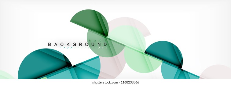 Modern geometrical abstract background - circles. Business or technology presentation design template, brochure or flyer pattern, or geometric vector web banner