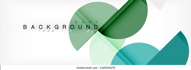 Modern geometrical abstract background - circles. Business or technology presentation design template, brochure or flyer pattern, or geometric vector web banner