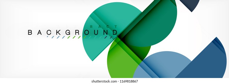 Modern geometrical abstract background - circles. Business or technology presentation design template, brochure or flyer pattern, or geometric vector web banner
