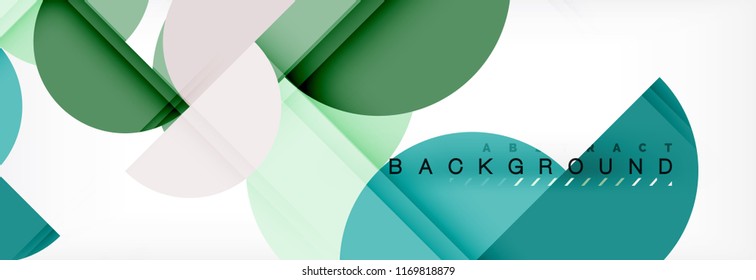 Modern geometrical abstract background - circles. Business or technology presentation design template, brochure or flyer pattern, or geometric vector web banner