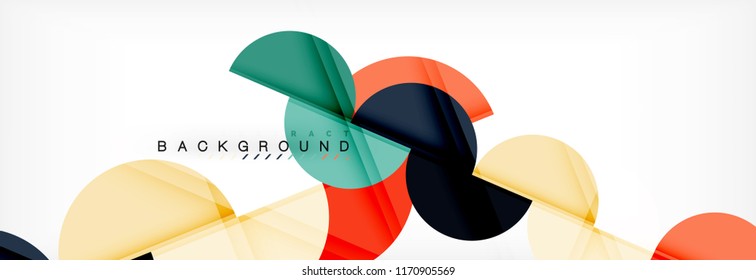 Modern geometrical abstract background - circles. Business or technology presentation design template, brochure or flyer pattern, or geometric vector web banner