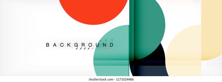 Modern geometrical abstract background - circles. Business or technology presentation design template, brochure or flyer pattern, or geometric vector web banner