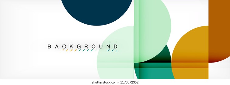 Modern geometrical abstract background - circles. Business or technology presentation design template, brochure or flyer pattern, or geometric vector web banner