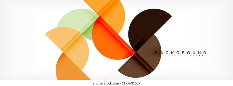 Modern geometrical abstract background - circles. Business or technology presentation design template, brochure or flyer pattern, or geometric vector web banner