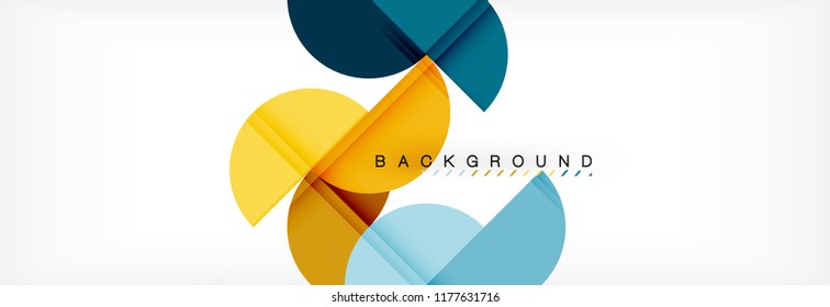 Modern geometrical abstract background - circles. Business or technology presentation design template, brochure or flyer pattern, or geometric vector web banner