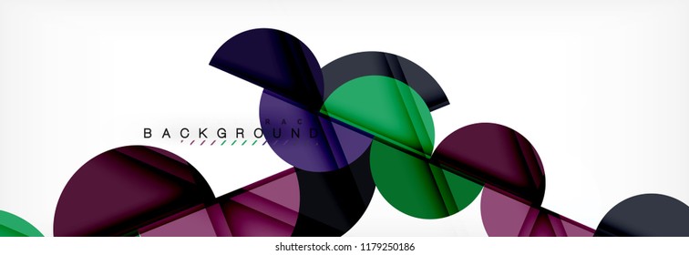 Modern geometrical abstract background - circles. Business or technology presentation design template, brochure or flyer pattern, or geometric vector web banner