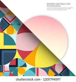 Modern geometrical abstract background - circles, vector illustratuon