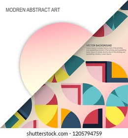 Modern geometrical abstract background - circles, vector illustratuon