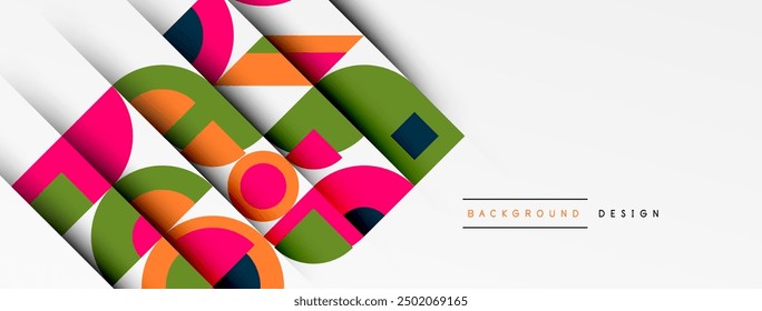 Modern geometrical abstract background - circles. Business or technology presentation design