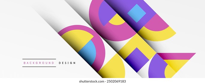 Modern geometrical abstract background - circles. Business or technology presentation design