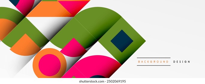 Modern geometrical abstract background - circles. Business or technology presentation design