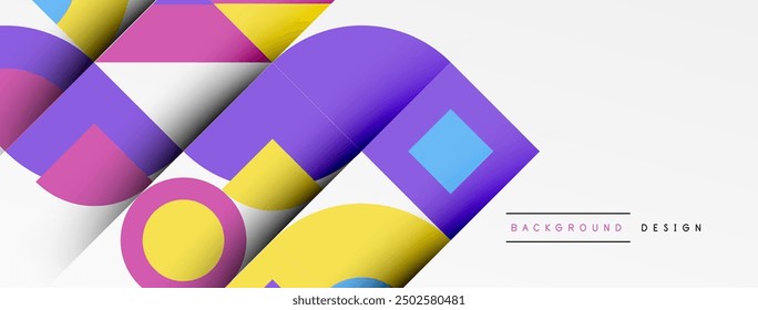 Fondo abstracto geométrico moderno - círculos. Diseño de presentación de negocios o tecnología