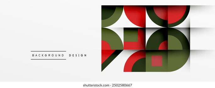Modern geometrical abstract background - circles. Business or technology presentation design