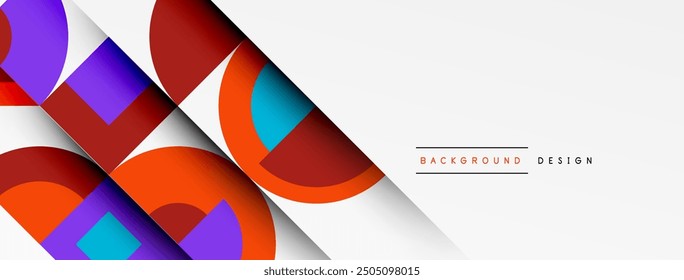 Modern geometrical abstract background - circles. Business or technology presentation design