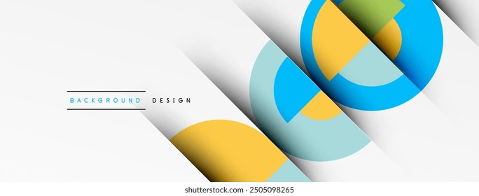 Fondo abstracto geométrico moderno - círculos. Diseño de presentación de negocios o tecnología